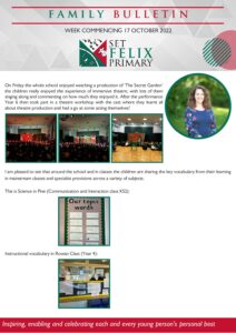 Felix Primary School Weekly Family Bulletin